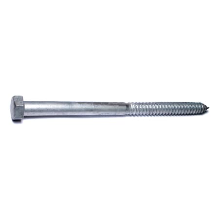 Midwest Fastener Lag Screw, 3/4 in, 12 in, Steel, Hot Dipped Galvanized Hex Hex Drive, 10 PK 08247